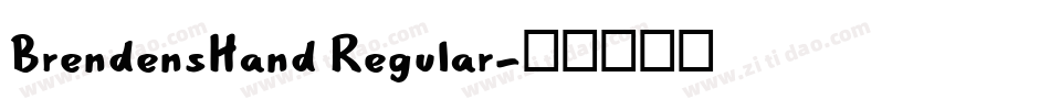 BrendensHand Regular字体转换